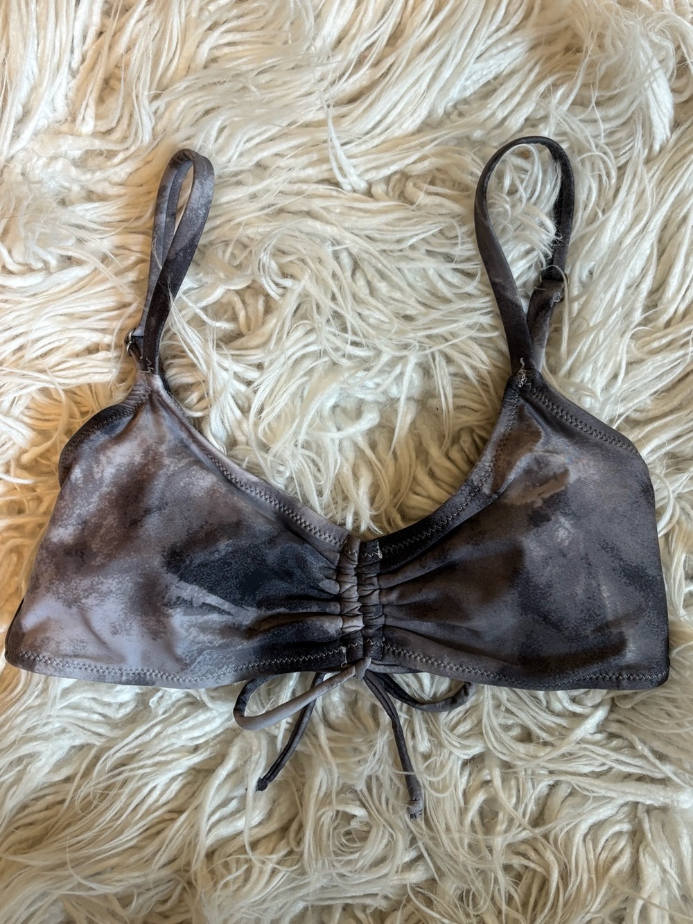 2pc Old Navy Gray Cinch Tie-Dye Bikini  Size S EUC - Picture 3 of 9